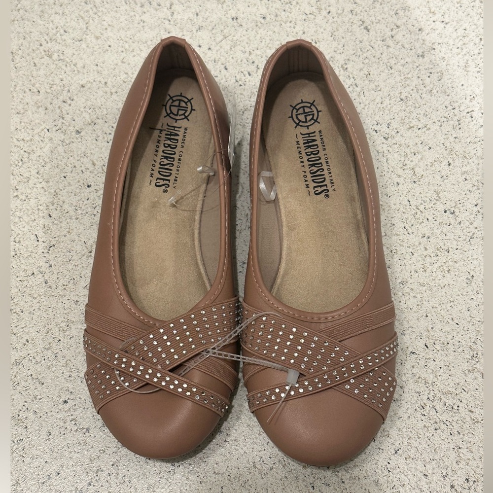 Memory Foam Rhinestone Flats
